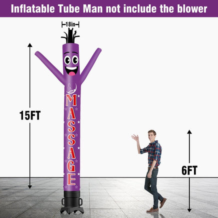 6 10 15 20FT Tall Massage Waving Inflatable Tube Man(Blower Not Included) - goodeny