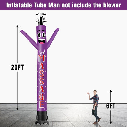 6 10 15 20FT Tall Massage Waving Inflatable Tube Man(Blower Not Included) - goodeny