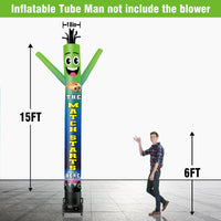 6 10 15 20FT Tall Match Starts Here Waving Inflatable Tube Man(Blower Not Included) - goodeny