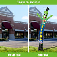 6 10 15 20FT Tall Match Starts Here Waving Inflatable Tube Man(Blower Not Included) - goodeny