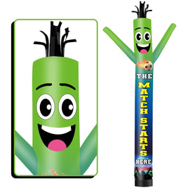 6 10 15 20FT Tall Match Starts Here Waving Inflatable Tube Man(Blower Not Included) - goodeny