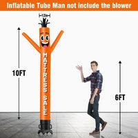 6 10 15 20FT Tall Mattresssale Orange Waving Inflatable Tube Man(Blower Not Included) - goodeny