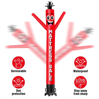 6 10 15 20FT Tall Mattresssale Red Waving Inflatable Tube Man(Blower Not Included) - goodeny