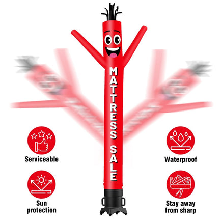 6 10 15 20FT Tall Mattresssale Red Waving Inflatable Tube Man(Blower Not Included) - goodeny