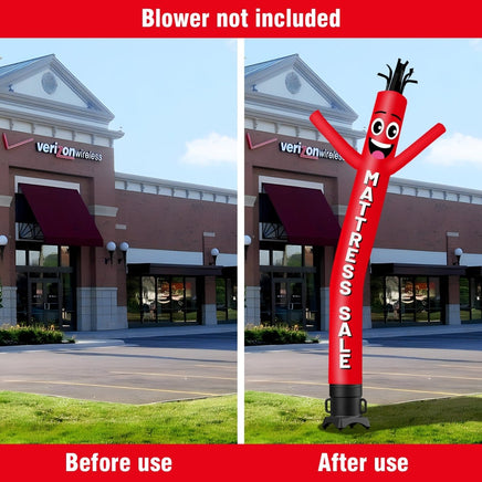 6 10 15 20FT Tall Mattresssale Red Waving Inflatable Tube Man(Blower Not Included) - goodeny