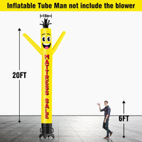 6 10 15 20FT Tall Mattresssale Yellow Waving Inflatable Tube Man(Blower Not Included) - goodeny