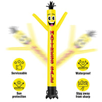 6 10 15 20FT Tall Mattresssale Yellow Waving Inflatable Tube Man(Blower Not Included) - goodeny
