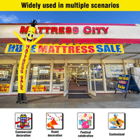 6 10 15 20FT Tall Mattresssale Yellow Waving Inflatable Tube Man(Blower Not Included) - goodeny