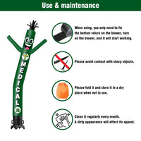 6 10 15 20FT Tall medical Waving Inflatable Tube Man(Blower Not Included) - goodeny