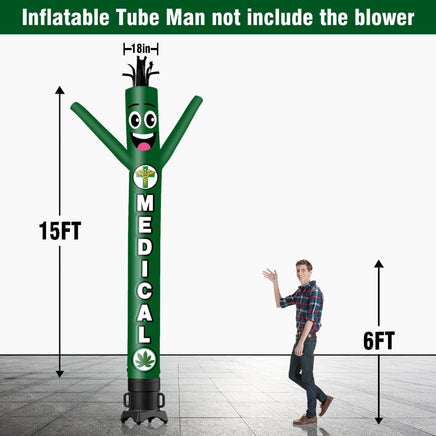 6 10 15 20FT Tall medical Waving Inflatable Tube Man(Blower Not Included) - goodeny