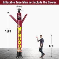 6 10 15 20FT Tall Menudo Waving Inflatable Tube Man(Blower Not Included) - goodeny