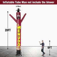 6 10 15 20FT Tall Menudo Waving Inflatable Tube Man(Blower Not Included) - goodeny