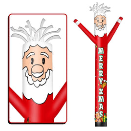 6 10 15 20FT Tall Merry Xmas Waving Inflatable Tube Man(Blower Not Included) - goodeny