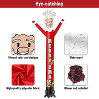 6 10 15 20FT Tall Merry Xmas Waving Inflatable Tube Man(Blower Not Included) - goodeny