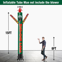 6 10 15 20FT Tall Mexican Food Inflatable Tube Man(Blower Not Included) - goodeny