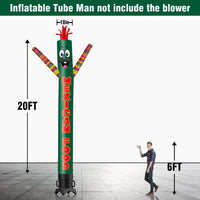 6 10 15 20FT Tall Mexican Food Inflatable Tube Man(Blower Not Included) - goodeny