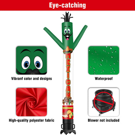 6 10 15 20FT Tall Mexican Restaurant Inflatable Tube Man(Blower Not Included) - goodeny