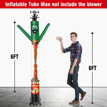 6 10 15 20FT Tall Mexican Restaurant Inflatable Tube Man(Blower Not Included) - goodeny