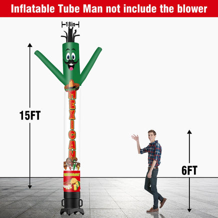 6 10 15 20FT Tall Mexican Restaurant Inflatable Tube Man(Blower Not Included) - goodeny