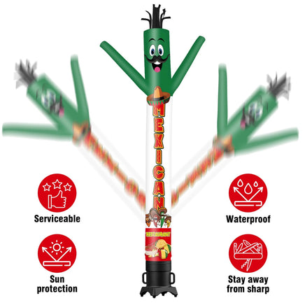 6 10 15 20FT Tall Mexican Restaurant Inflatable Tube Man(Blower Not Included) - goodeny