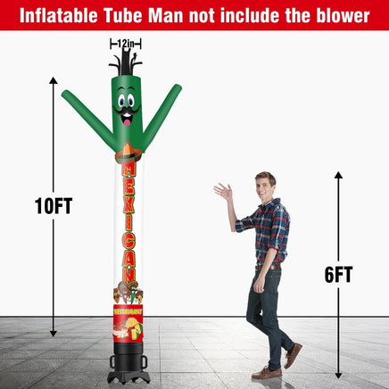 6 10 15 20FT Tall Mexican Restaurant Inflatable Tube Man(Blower Not Included) - goodeny