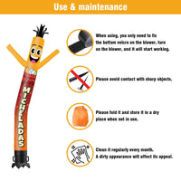 6 10 15 20FT Tall Micheladas Waving Inflatable Tube Man(Blower Not Included) - goodeny