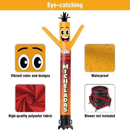 6 10 15 20FT Tall Micheladas Waving Inflatable Tube Man(Blower Not Included) - goodeny