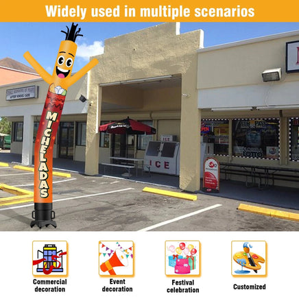 6 10 15 20FT Tall Micheladas Waving Inflatable Tube Man(Blower Not Included) - goodeny