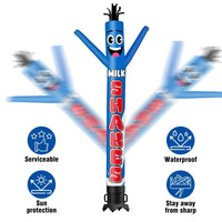 6 10 15 20FT Tall Milkshakes Waving Inflatable Tube Man(Blower Not Included) - goodeny