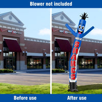 6 10 15 20FT Tall Milkshakes Waving Inflatable Tube Man(Blower Not Included) - goodeny