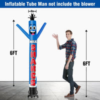 6 10 15 20FT Tall Milkshakes Waving Inflatable Tube Man(Blower Not Included) - goodeny