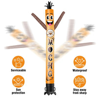 6 10 15 20FT Tall Mocha Waving Inflatable Tube Man(Blower Not Included) - goodeny