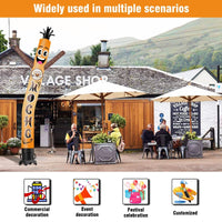 6 10 15 20FT Tall Mocha Waving Inflatable Tube Man(Blower Not Included) - goodeny