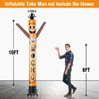 6 10 15 20FT Tall Mocha Waving Inflatable Tube Man(Blower Not Included) - goodeny