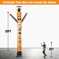 6 10 15 20FT Tall Mocha Waving Inflatable Tube Man(Blower Not Included) - goodeny