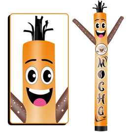 6 10 15 20FT Tall Mocha Waving Inflatable Tube Man(Blower Not Included) - goodeny