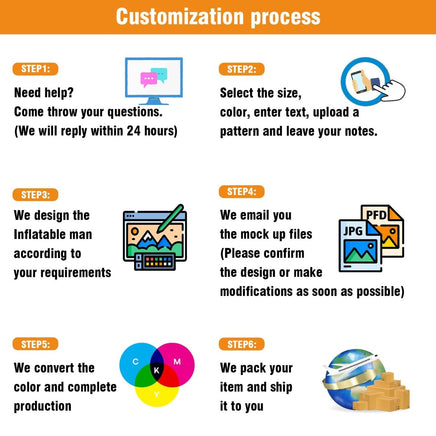 6 10 15 20FT Tall Mocha Waving Inflatable Tube Man(Blower Not Included) - goodeny