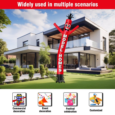 6 10 15 20FT Tall Model Homes Waving Inflatable Tube Man(Blower Not Included) - goodeny