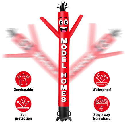 6 10 15 20FT Tall Model Homes Waving Inflatable Tube Man(Blower Not Included) - goodeny