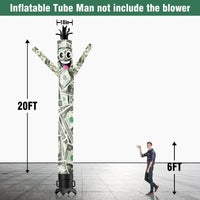 6 10 15 20FT Tall Money Waving Inflatable Tube Man(Blower Not Included) - goodeny