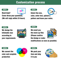 6 10 15 20FT Tall Money Waving Inflatable Tube Man(Blower Not Included) - goodeny