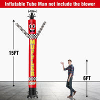 6 10 15 20FT Tall Muffler Shop Waving Inflatable Tube Man(Blower Not Included) - goodeny
