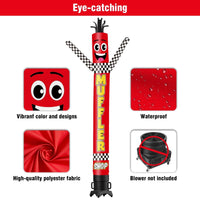 6 10 15 20FT Tall Muffler Shop Waving Inflatable Tube Man(Blower Not Included) - goodeny