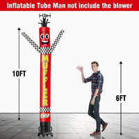 6 10 15 20FT Tall Muffler Shop Waving Inflatable Tube Man(Blower Not Included) - goodeny
