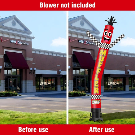 6 10 15 20FT Tall Muffler Shop Waving Inflatable Tube Man(Blower Not Included) - goodeny