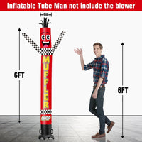 6 10 15 20FT Tall Muffler Shop Waving Inflatable Tube Man(Blower Not Included) - goodeny