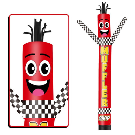 6 10 15 20FT Tall Muffler Shop Waving Inflatable Tube Man(Blower Not Included) - goodeny