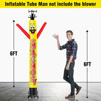 6 10 15 20FT Tall Nachos Waving Inflatable Tube Man(Blower Not Included) - goodeny