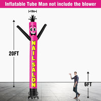 6 10 15 20FT Tall Nail Salon Waving Inflatable Tube Man(Blower Not Included) - goodeny