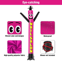 6 10 15 20FT Tall Nail Salon Waving Inflatable Tube Man(Blower Not Included) - goodeny